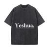 Yeshua The Same Today Tomorrow And Forever Gothic Washed Vintage Short Sleeve Loose Streetwear Tee