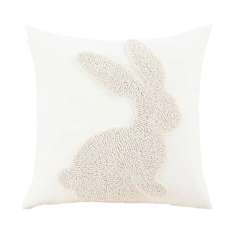 

Spring Easters Pillow Cover Comfortable Plushes Faux Furs Pillow Case for Bedroom Room Sofa Decorations