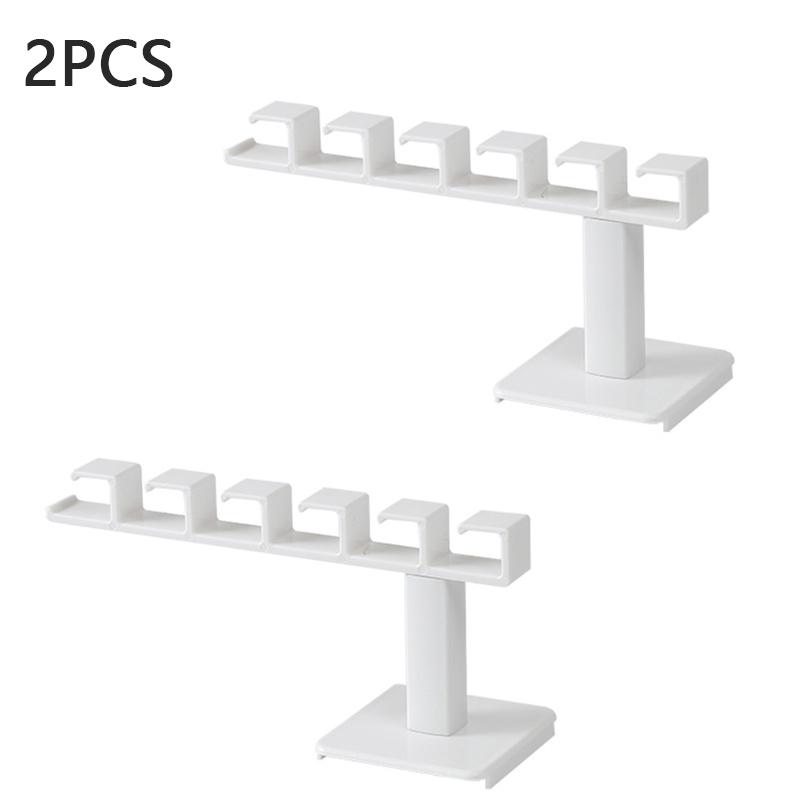 6 Hooks Hat Holder L Shaped Baseball Cap Storage Rack Wall Mount Hat Belt Organizer Hooks Multi-function Storage Hanger