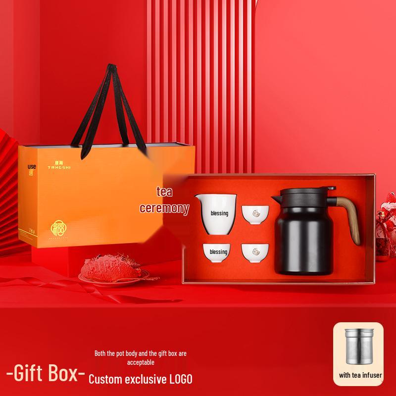 Tangs 316 Stainless Steel Large Capacity Teapot & Thermos with Tea Leaf Separator for Stewing Old White Tea