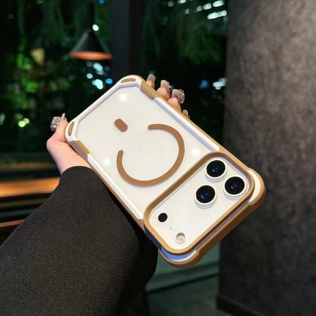 For Apple 17 Promax Panda Mobile Phone Case for IPhone 16 Contrasting Color Two-in-one Magnetic Protective Case 15