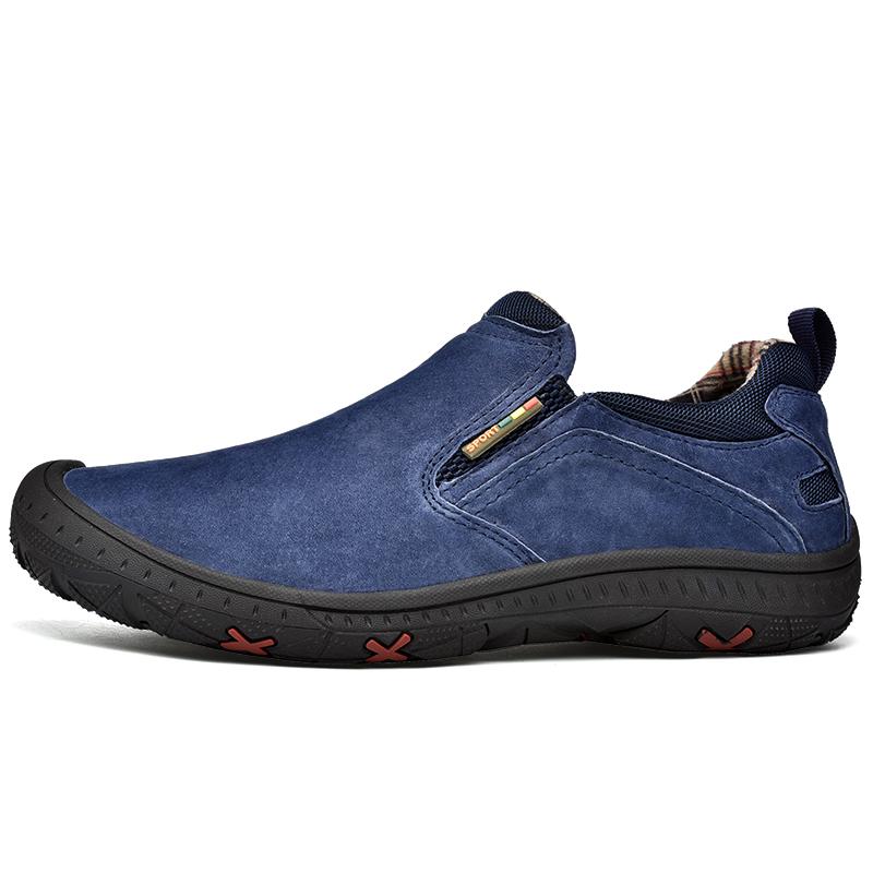 Genuine Leather Men Hiking Shoes Outdoor Trekking Walking Shoes Men Footwear