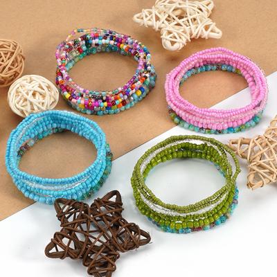 Bohemian Multi-Layered Bead Bracelet with High-End Niche Design