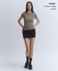 MUSINSA STANDARD WOMAN Women'S Slim Boat Neck Cap Sleeve T-Shirt [Taupe]