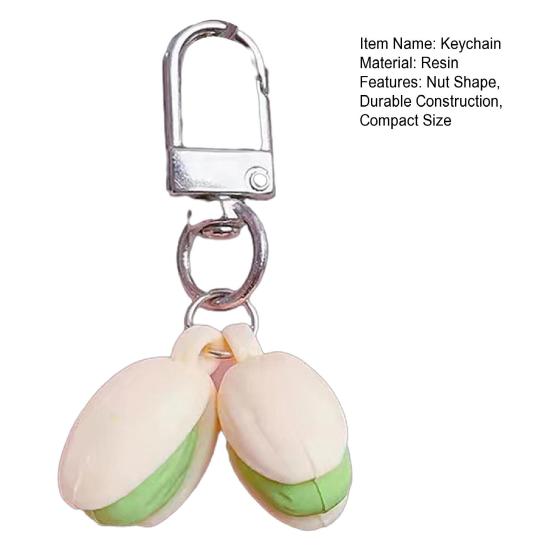 Nut-Shaped Resin Key Chain Handbag Key Pendant Bag Car Compact Size Keyring Portable Accessory