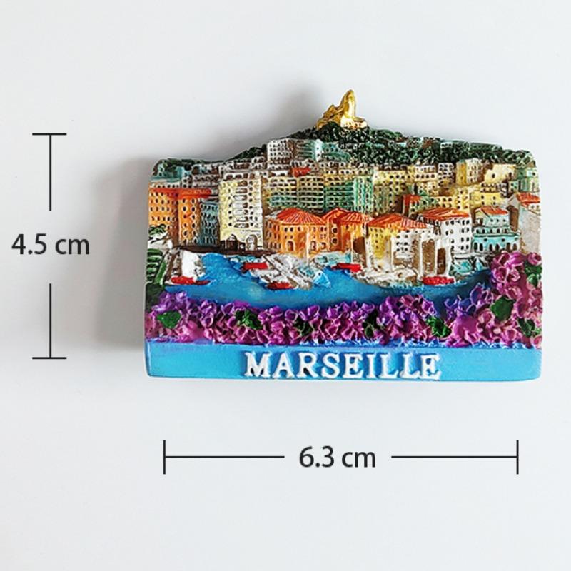 France Marseille Aimants de réfrigérateur Rocamadour Souvenirs de voyage Paris la Tour Eiffel Saumur Autocollants de réfrigérateur Cadeaux de mariage