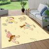 Doraemon2 Flannel Pattern Square Carpet,Area Rug,Carpet Rug for Living Room Bedroom Sofa Playroom Decor,Non-slip Floor Mat