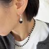 [925silver] Onyx Drop Earring