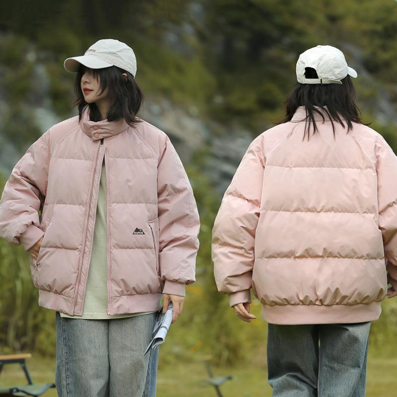 Student winter new stand-up collar short down cotton loose large size padded jacket women's padded jacket warm padded jacket