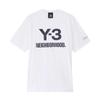 Y-3 X Neighborhood Logo Tee White Unisex Tops JX7449