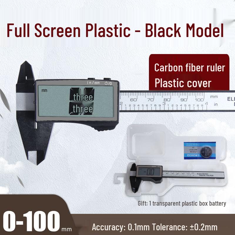 High-Precision Digital Vernier Caliper for Jewelry & Crafts: All-Plastic Design, Ideal for Measuring Small Items like Bracelets and Pearls.