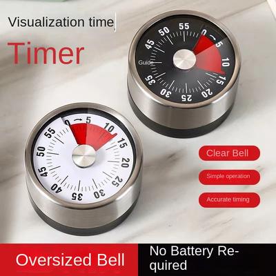 Household Stainless Steel Kitchen Machinery Timer Baking Alarm Clock Timer Student Time Manager Reminder Tool
