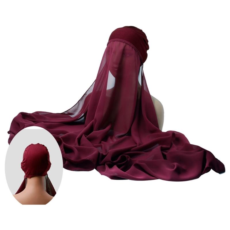 Elegant Draping Chiffon Scarf For Women Head Scarf Wrap With Natural Fall Enhances Style In Prom And Casual Event