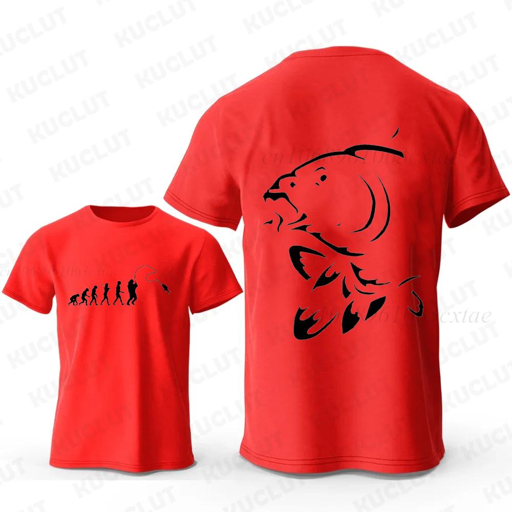 Eat Sleep Fishing Heartbeat Unisex T-Shirts Tops Unisex Fisherman Fish T-shirt Short Sleeve Fashion Brand Loose Tee Shirt for Male