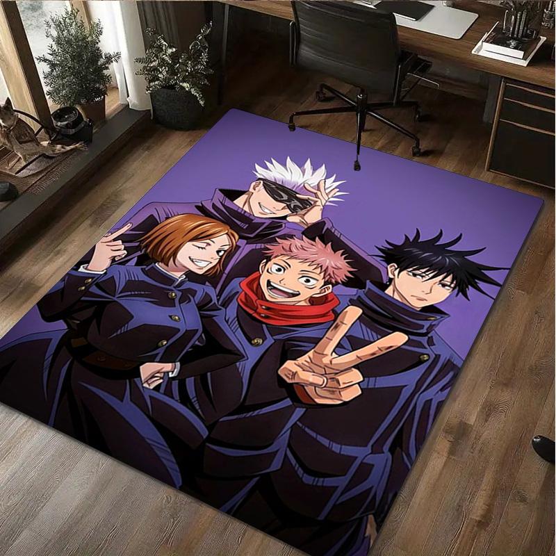 Jujutsu Kaisen Characters Home Carpet Office Decorative Carpet For Living Room Bedroom Door Mat Floor Rug Computer Chair Area Rug