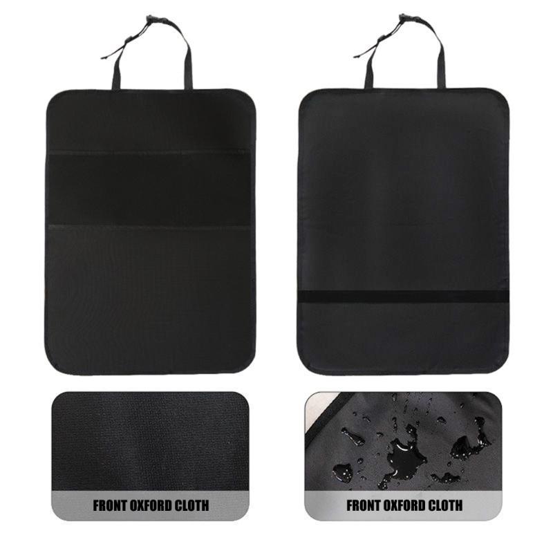 Car Seat Protector Auto Seat Back Covers Kick Mat Protect from Dirt Mud Water Resistant Kick Protector with Pockets