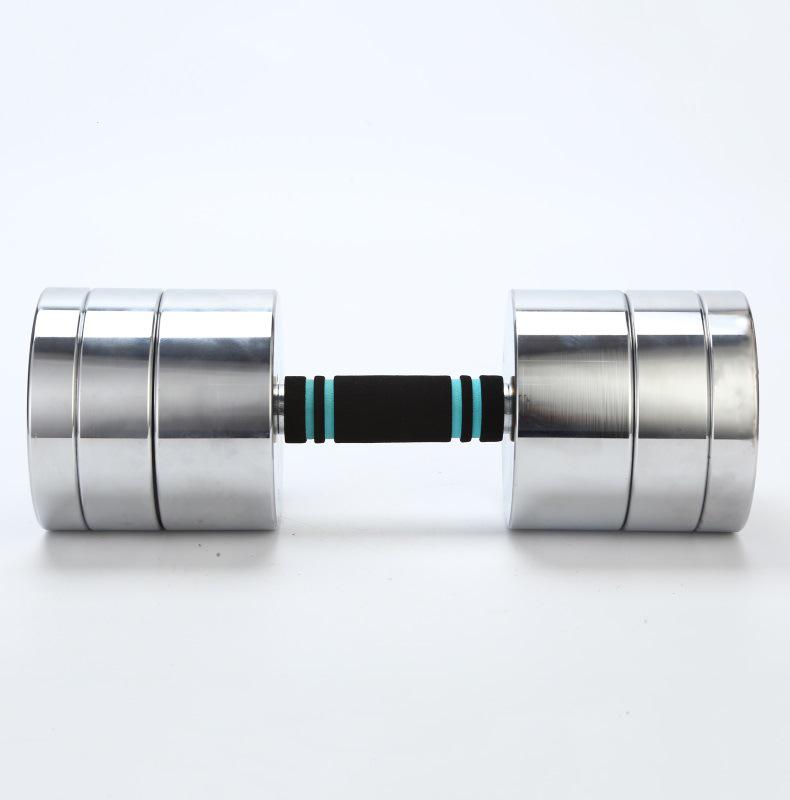 Electroplated Chrome Adjustable Dumbbells for Home Fitness - Multiple Styles Available
