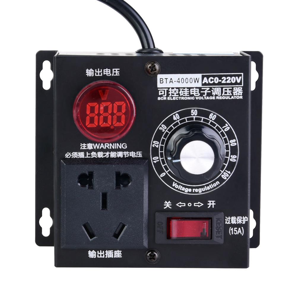 AC 4000W SCR Voltage Regulator Motor Fan Speed Controller Dimmer