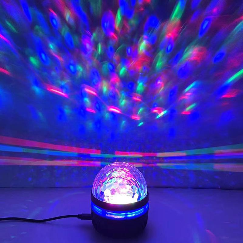 Multicolor Rotating Starry Sky Projection Lamp with Water Ripple Effect