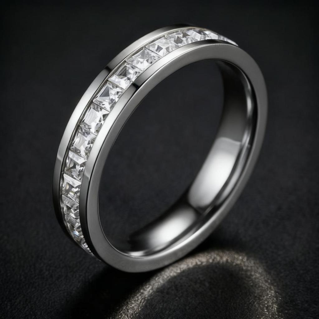 Luxe Dames RVS Ring: Elektrogeplateerd titanium, vervaagt niet, veelzijdig ontwerp