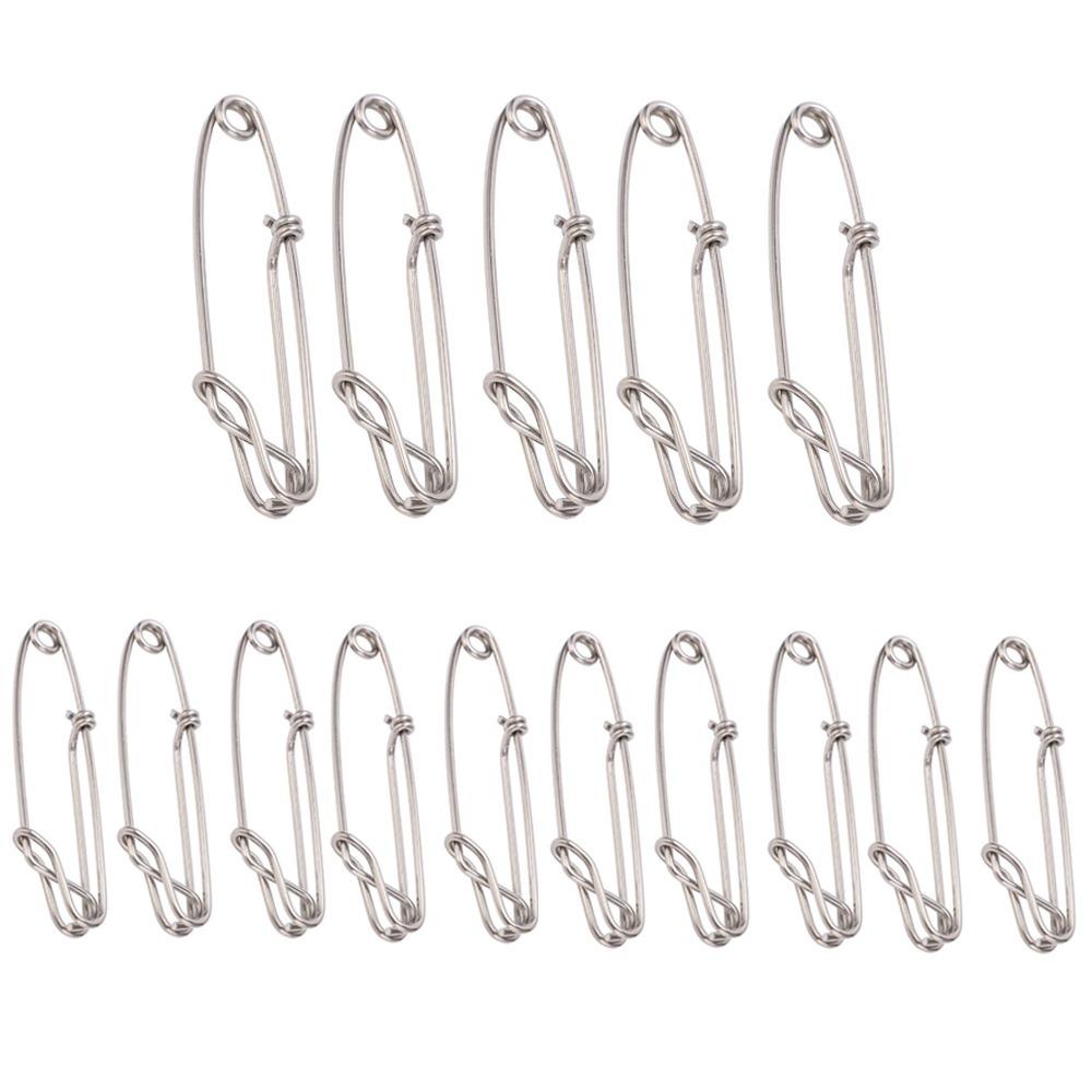 15 STKS Open Oog Pin Lange Lijn Clips Snap 2.0*80mm Vis Snap Clip Draagbare Tonijn Clip Zeevissen