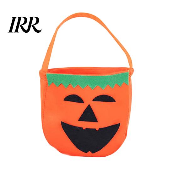 Recyclable Party Souvenir Totes Halloween Felt Candy Bag, Pumpkin Ghost Skull Cat Owl Tote for Non-woven Gift Bags Kids, Non Woven Trick