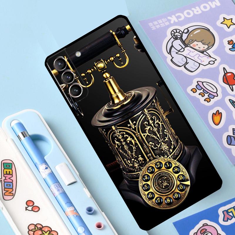 Retro Telephone Rotary Dial Cover For Samsung Galaxy S23 S21 FE S20 FE S22 Plus Note 20 Ultra Note 10 S8 S9 S10 Plus Case