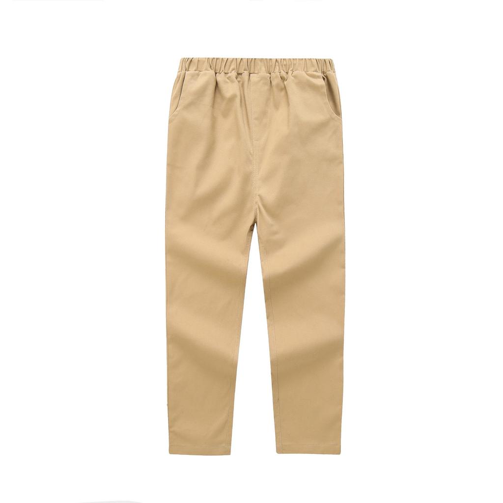 Kids' Khaki and Navy Elastic Waist Western Uniform Pants for Boys and Girls