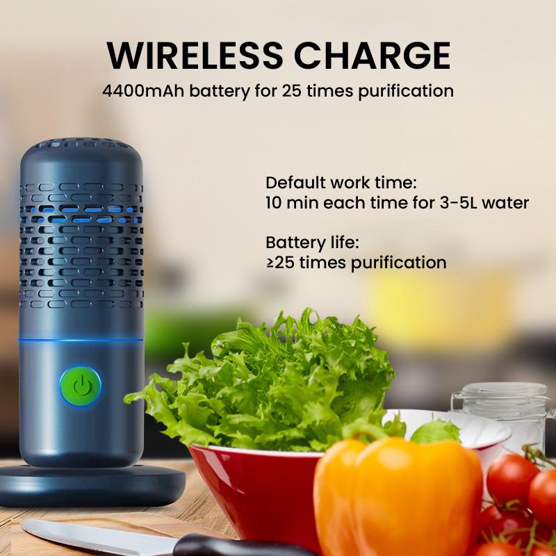 Capsule Vegetable Washer OH Ion Fruit Washing Machine 4400mAh Battery 25 Times Purification