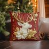 Christmas Cute 3D Throw Pattern Cushion Cover Suitable for Sofa Bedroom Car Pillow Cover