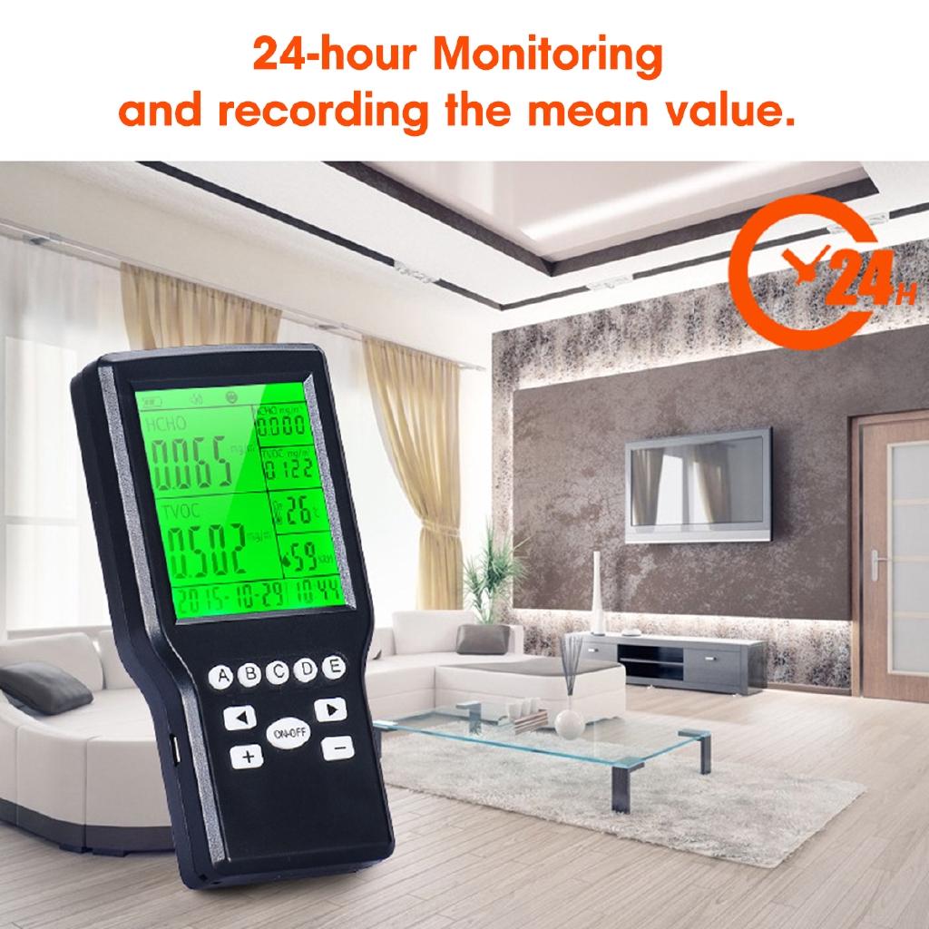 Mini LCD Display Air Quality Monitor Portable Household HCHO TVOC Temperature Humidity Tester Detector Meter Tool New