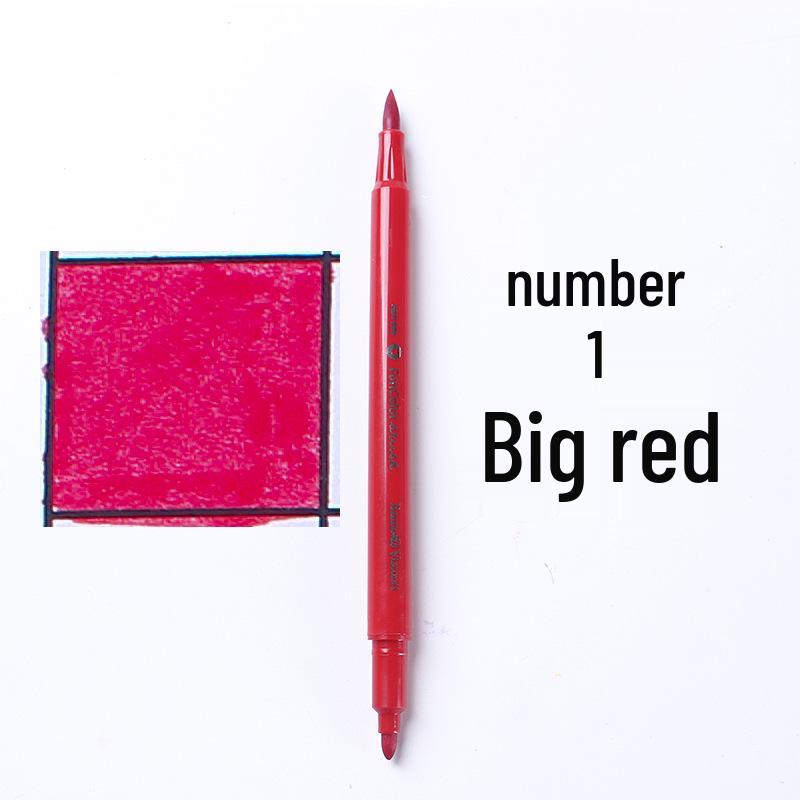 Large Capacity Double-Ended Watercolor Marker - Blue, Yellow, Black