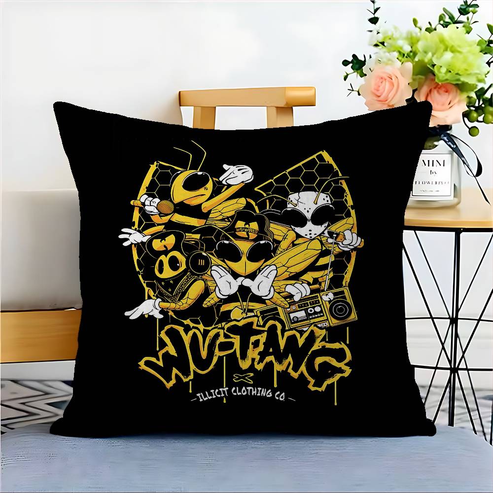 WU-T--TANGs CLANs Band Cushion Cover Pillowcase Upholstery Sofa Throw Pillow Home Decor Pillowcas