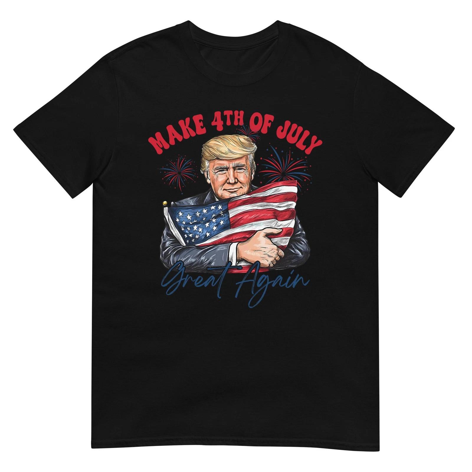 Make 4th of July Great Again Funny Trump Patriotic USA T-Shirt S