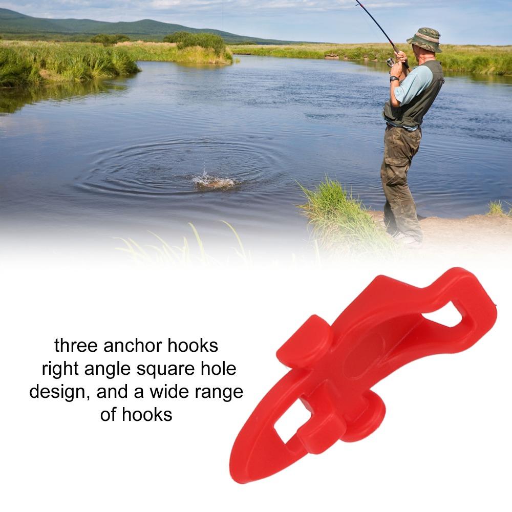 20PCS ABS Fish Lure Bait Holder with 3 Size Rubber Rings Fishing Rod Hook Holder  For Fishing Rod