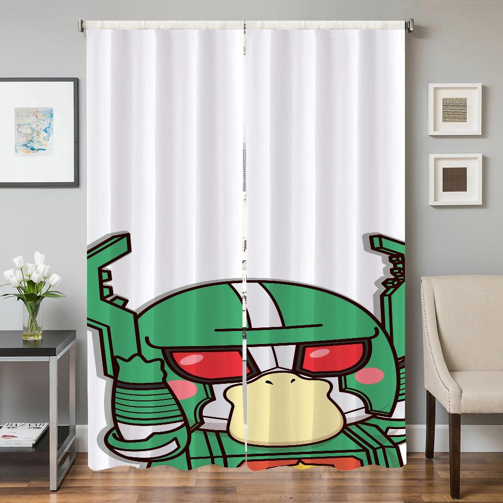 Heminredning Köksgardiner för Vardagsrum 2 Delar Mörkläggningsgardiner Dörrgardin P-psyduck Sovrumsdekoration Avskärmning