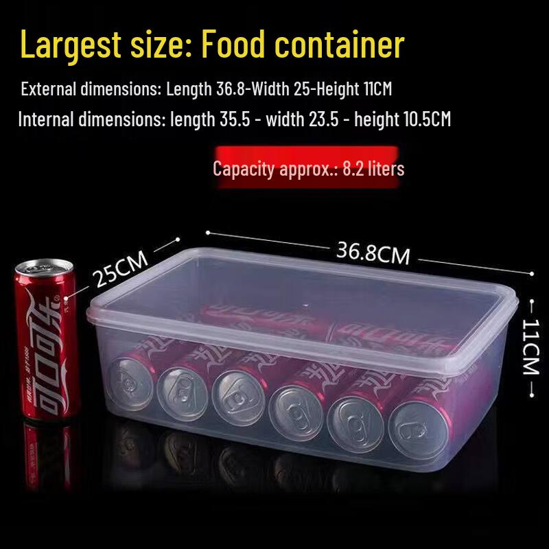 ZISIZ Rectangular Transparent Food Storage Container