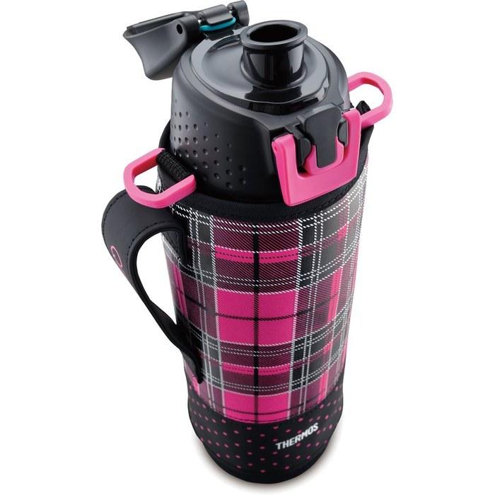 Thermos Vacuum Insulated Sports Bottle (One-Touch Open) 1.5L Pink Check FFZ-1501F P-CH 1500 ml