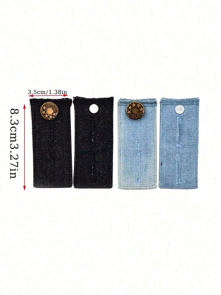 Erweiterung für Hosen, Taillenverlängerer für Jeans, Hosenhaken mit langer Schnalle, Elastischer Taillenknopf zur Anpassung, Gürtelerweiterungsschnalle