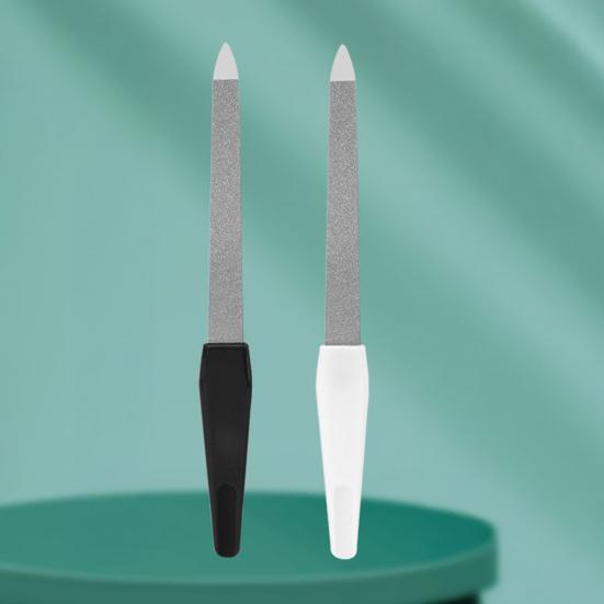 10Pcs Stainless Steel Nail File Pointed Tip Non-Slip Ergonomic Handle Men Women Gel Acrylic