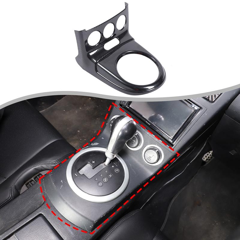 For Nissan 350Z Z33 2003-2006 LHD ABS Carbon Fiber Car Control Gear Shift Panel air outlet cover Rearview Mirror Cover Sticker