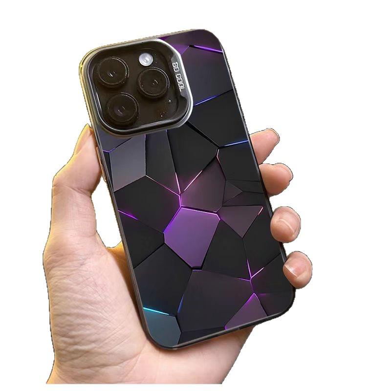 Kolorowe etui patchworkowe na telefon iPhone 13, 14, 15 Pro, 16 Pro Max, 17