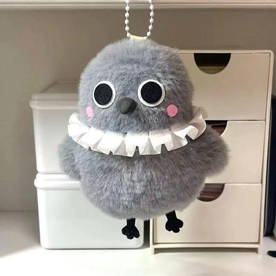 Deepspace Crow Pendant DIY Plush Keychains Ornament Alloy Pin Halloween Party Decor Costume Accessory