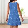 Girl Summer Dress Sleeveless Printed Color Casual Dress