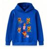 Kids Boys Girls Cartoon Cats Print Hoodie Casual Long Sleeve Pullover Sweatshirt for Daily Holiday Wear