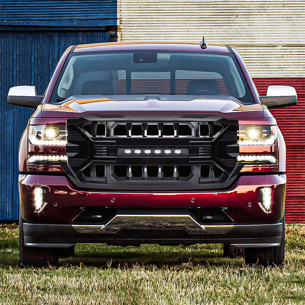 Modified Tomahawk Style Grille for 2016-2018 Chevrolet Silverado 1500 Pickup Truck