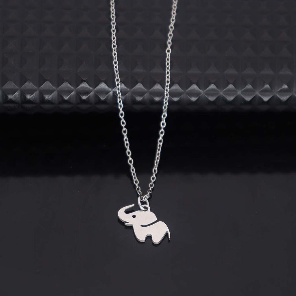 New European & American Little Elephant Pendant Necklace - Simple, Cute Animal Clavicle Chain Jewelry