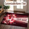 Tappeto Personalizzato Cristiano Ronaldo Modello Stampa Nome Testo Morbido Antiscivolo Tappeto per Pavimento per Decorazione Interna Casa