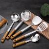 Durable Stainless Steel Wok Spatula Long Handle Kitchen Gadgets Kitchen Cooking Utensil Set Rice Spoon Ladle Cooking Tools