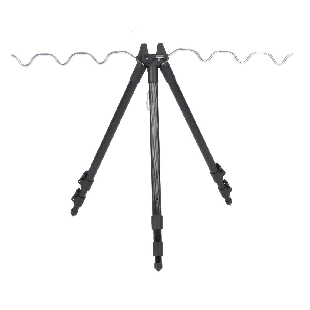 Fishing Rod Tripod Telescopic Space Saving Aluminum Alloy Sturdy Folding Tripod Sea Fishing Pole Bracket Lightweight for Beach